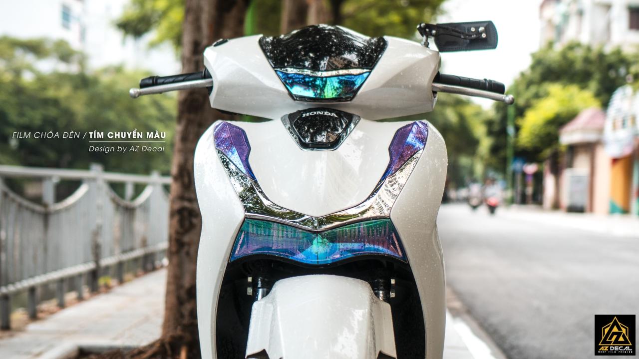 Dán choá đèn xe SH màu tím có bị phạt không?